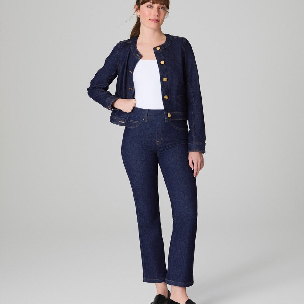 SPANX Kick Flare Jeans, Raw Indigo, Small